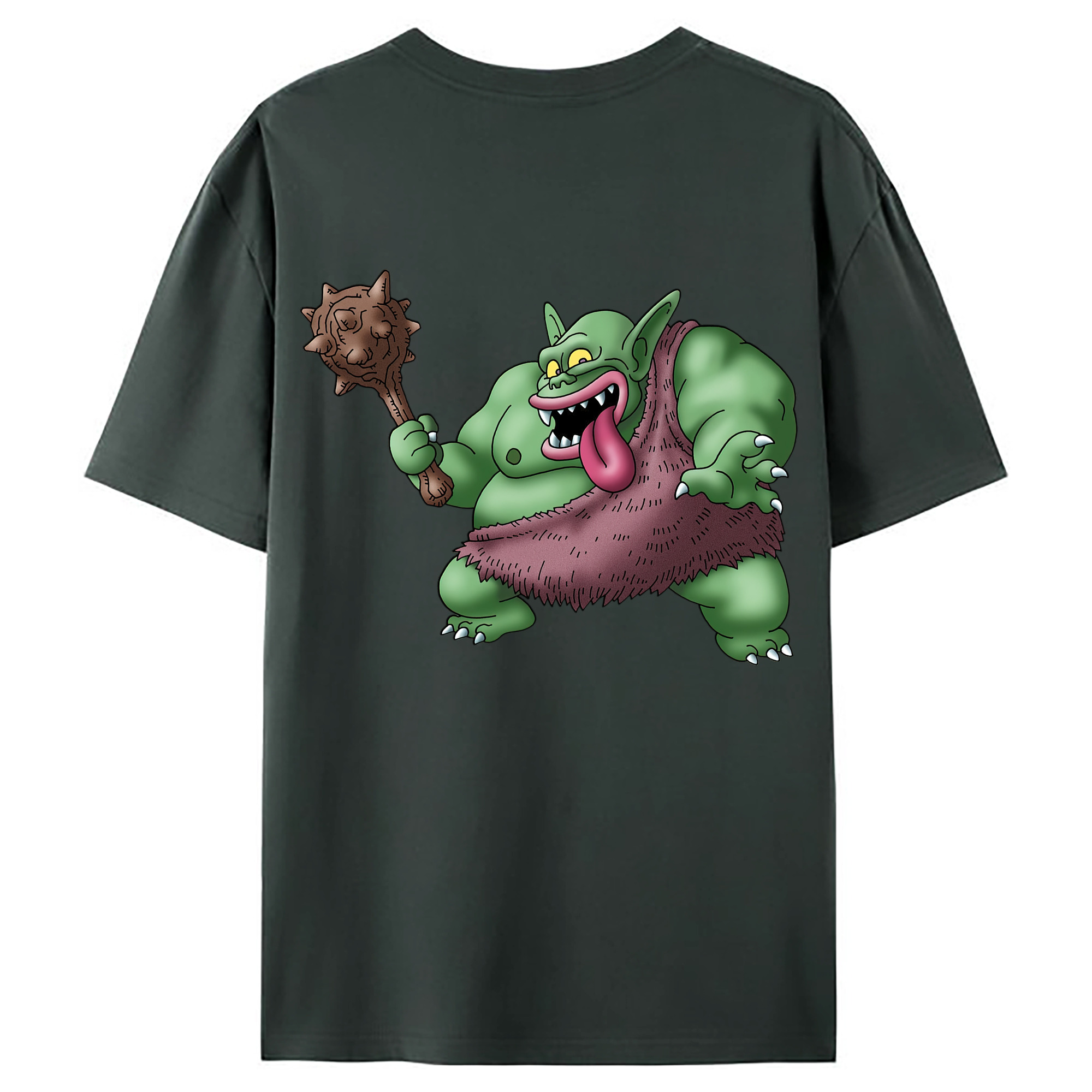 （画像用） ドラゴンクエスト Doragon Kuesuto Dragon Quest 綿100％ メンズ半袖Tシャツ（バックプリント） 通気性